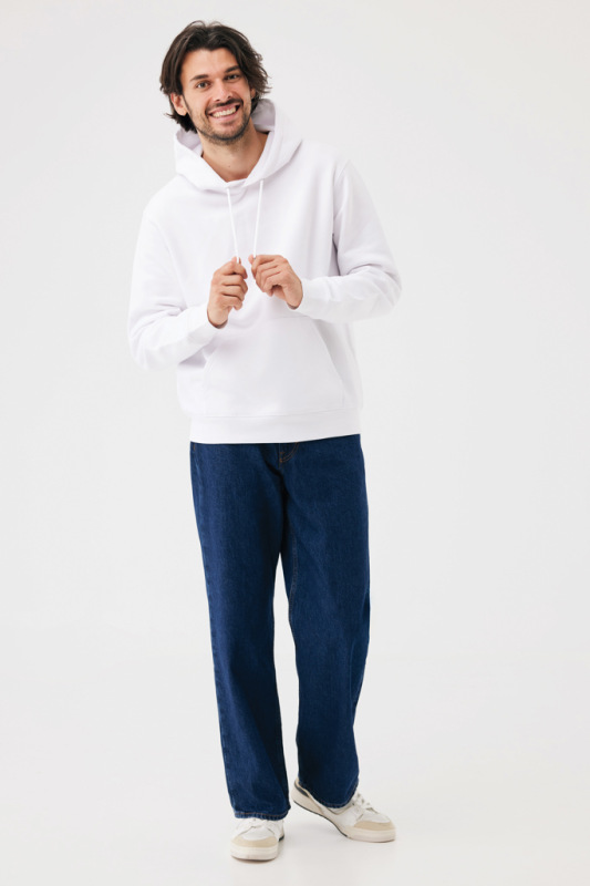 IQONIQ Joshua Unisex mikina s kapucňou z rec. bavlny recycled white XXXL 5