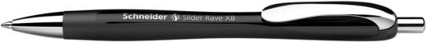 Guľôčkové pero, 0,7 mm, tlačidlové, SCHNEIDER "Slider Rave XB", čierne, modré 2