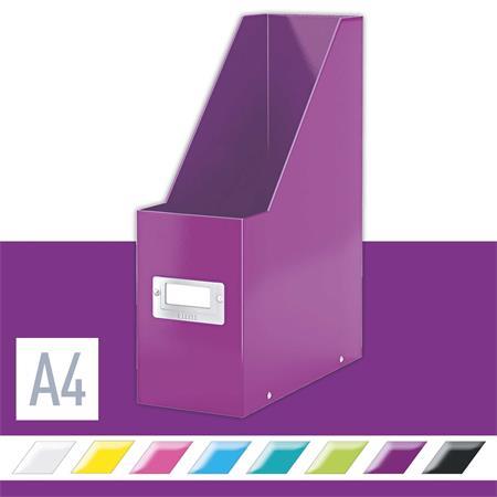 Zakladač, PP/kartón, 95 mm, LEITZ "Click&Store", fialová