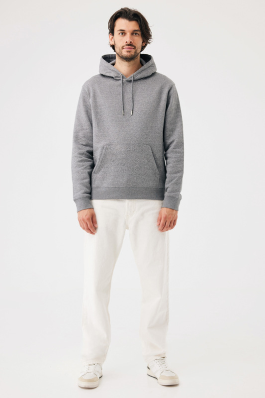 IQONIQ Joshua Unisex mikina s kapucňou z rec. bavlny light heather anthracite XXL 6