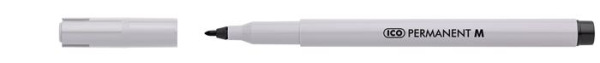 Permanentný popisovač, 1-1,5 mm, ICO "Permanent M", čierny