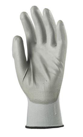 . Montážne rukavice, sivé, na dlani namočené do polyuretánu, veľkosť: 8