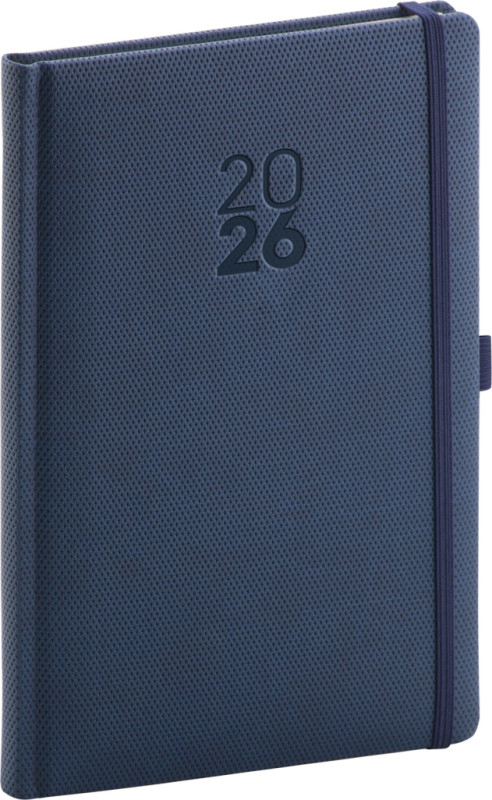 NOTIQUE Týždenný diár Diamante 2026, modrý, 15 x 21 cm
