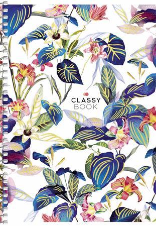 Špirálový zošit, štvorčekový, A5, 80 listov, tvrdá obálka, SHKOLYARYK „Classy book”, mix