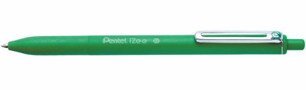 Guľôčkové pero, 0,35 mm, stláčací mechanizmus, PENTEL "iZee", zelená