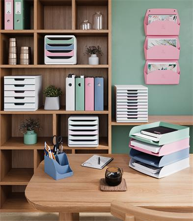 Nástenný organizér, 1 priehradka, ležatý, 38,2x28,9x7,2 cm, EXACOMPTA "Autentik", ružový 3