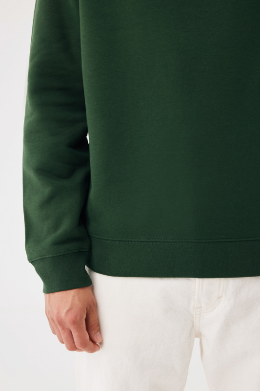 IQONIQ Toria Unisex mikina s okrúhl. výstrihom z rec. bavlny forest green L 9