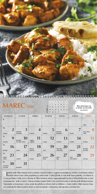 Nástenný kalendár Gourmet 2026 11