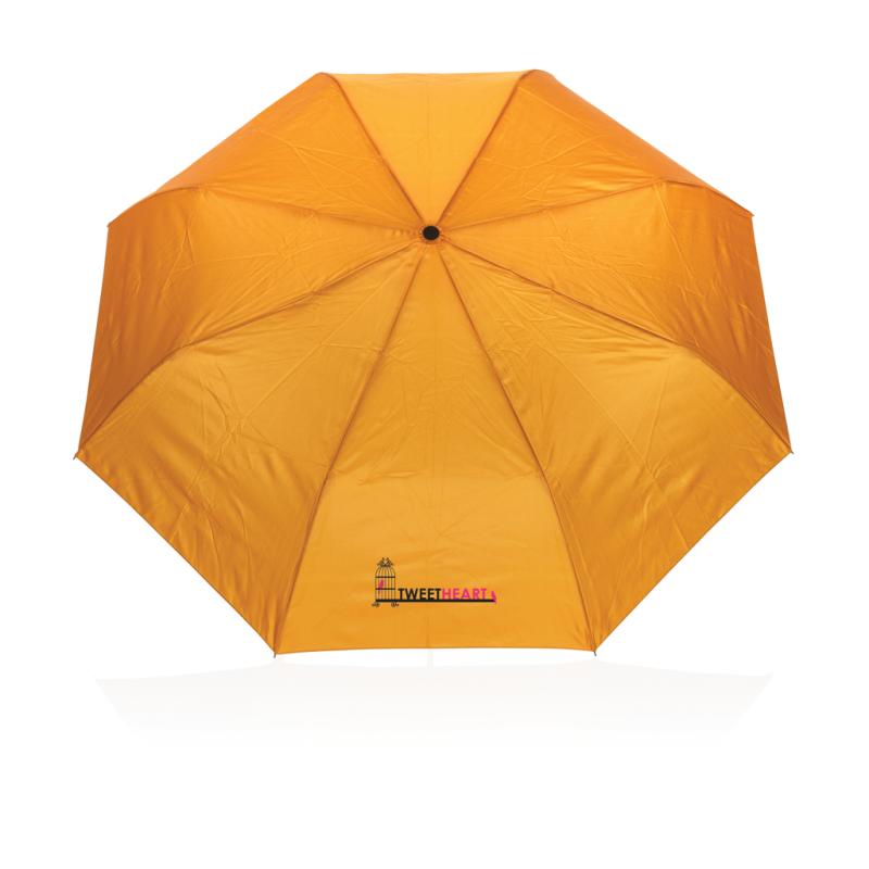 21" mini auto-open dáždnik Impact zo 190T RPET AWARE™ sundial orange 8