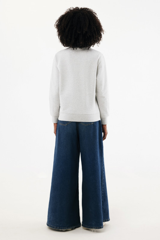 IQONIQ Elgon sveter s krátkym zipsom z recyklovanej bavlny light heather grey XS 12