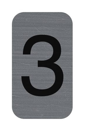 Informačná tabuľka, samolepiaca, 2,5x4,4 cm, hliníkový vzhľad, EXACOMPTA, č. 3 1