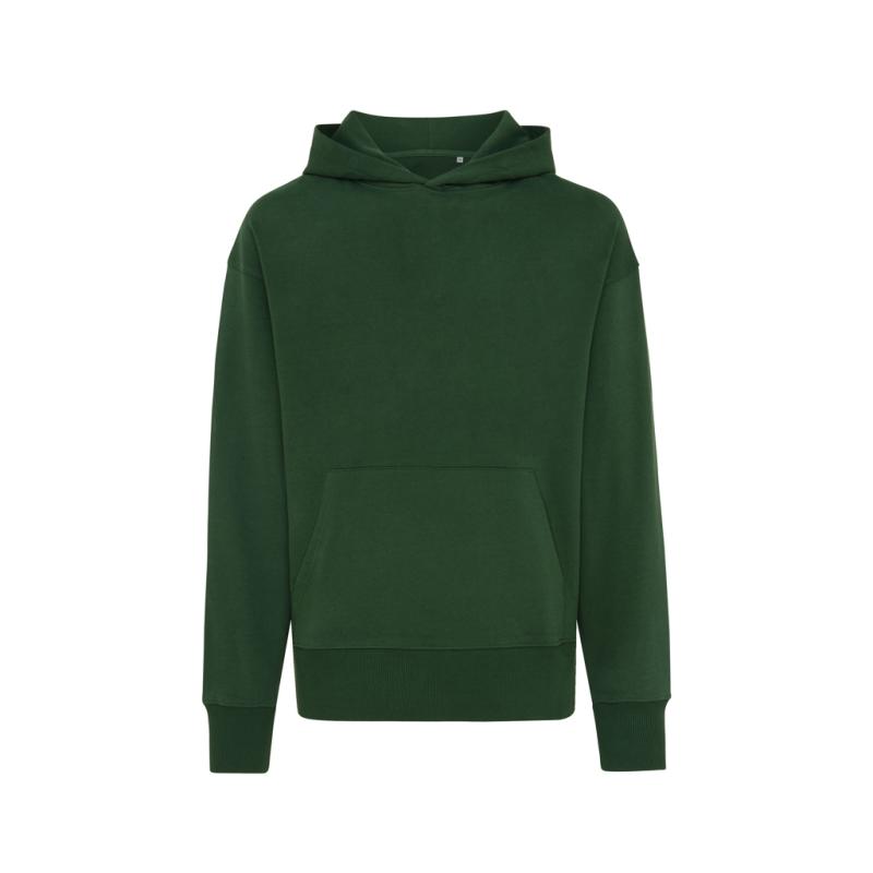 Mikina s kapucňou Iqoniq Yoho relaxed fit z recykl. bavlny forest green XXXL 1