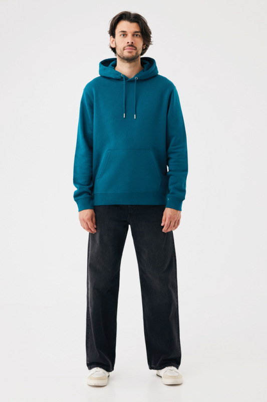 IQONIQ Joshua Unisex mikina s kapucňou z rec. bavlny dark teal XXS 6