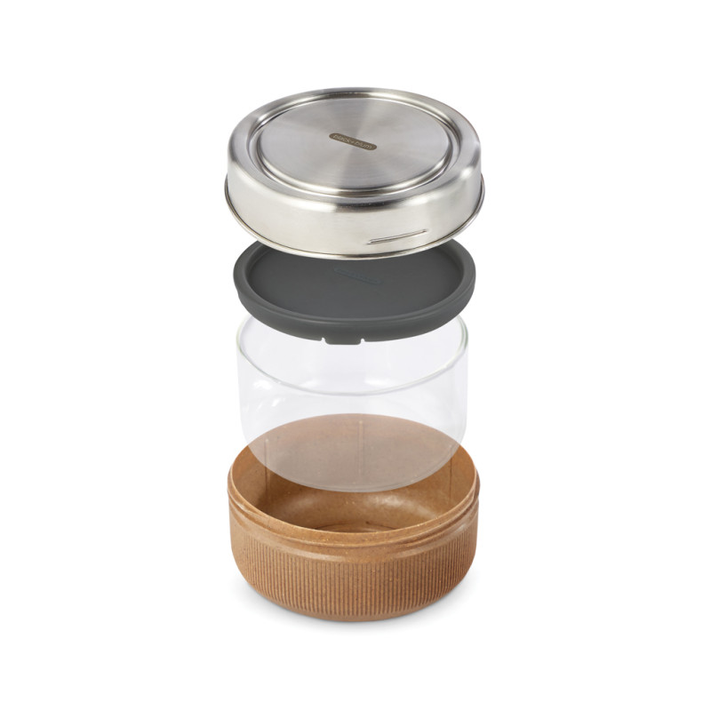 Sklenená miska na jedlo 750ml Black+Blum hnedá 7