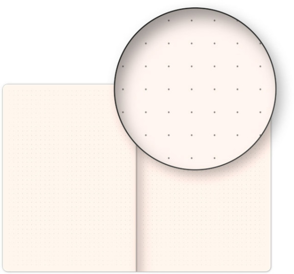 NOTIQUE Notes Vivella Classic modrý/modrý, bodkovaný, 15 x 21 cm 2