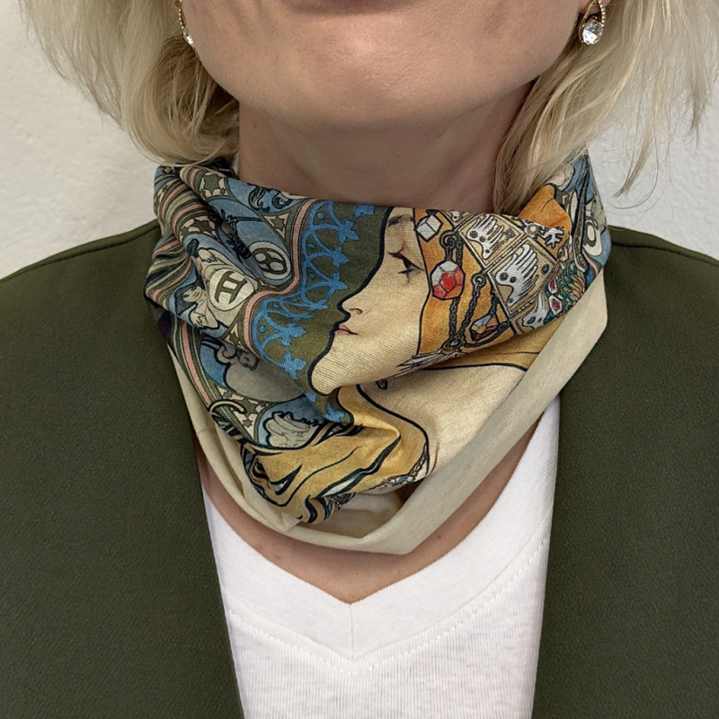 Šatka Alfons Mucha - Zodiak, 25 x 47 cm 2