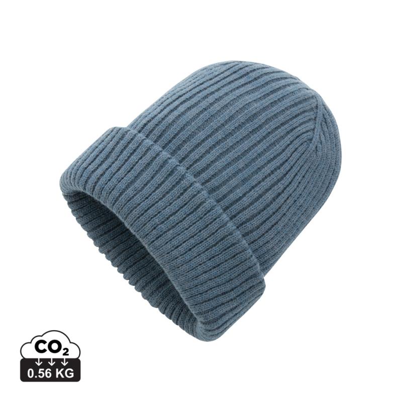 Dvojito pletená beanie čapica Impact z Polylana® AWARE™ Sage blue