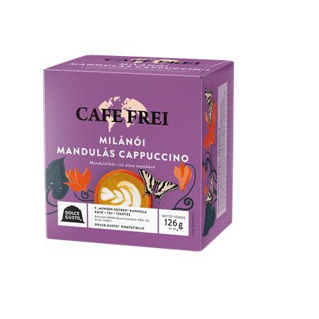 Kávové kapsule, kompatibilné s Dolce Gusto, 9 ks, CAFE FREI "Milánske mandľové cappuccino"