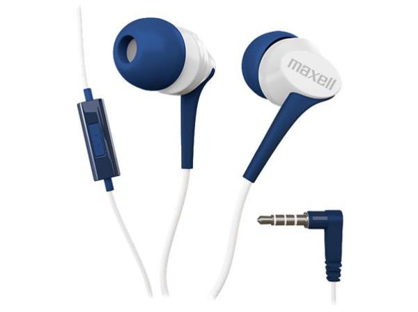 Slúchadlá, s mikrofónom, MAXELL "Fusion+", biela-modrá