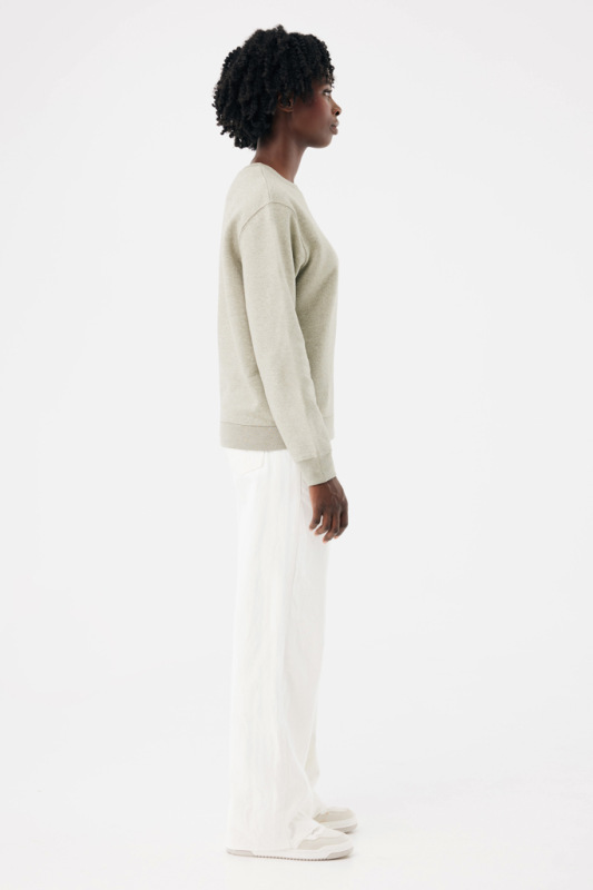 IQONIQ Toria Unisex mikina s okrúhl. výstrihom z rec. bavlny light heather green S 12