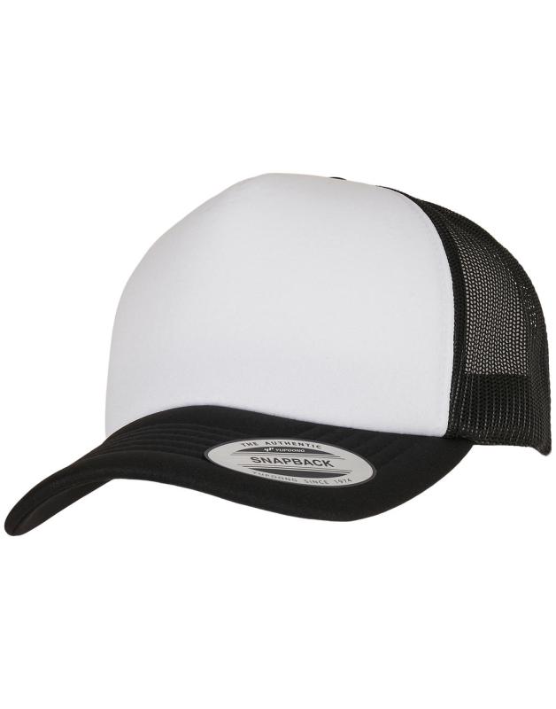 Classic Curved Foam Trucker šiltovka– White Front