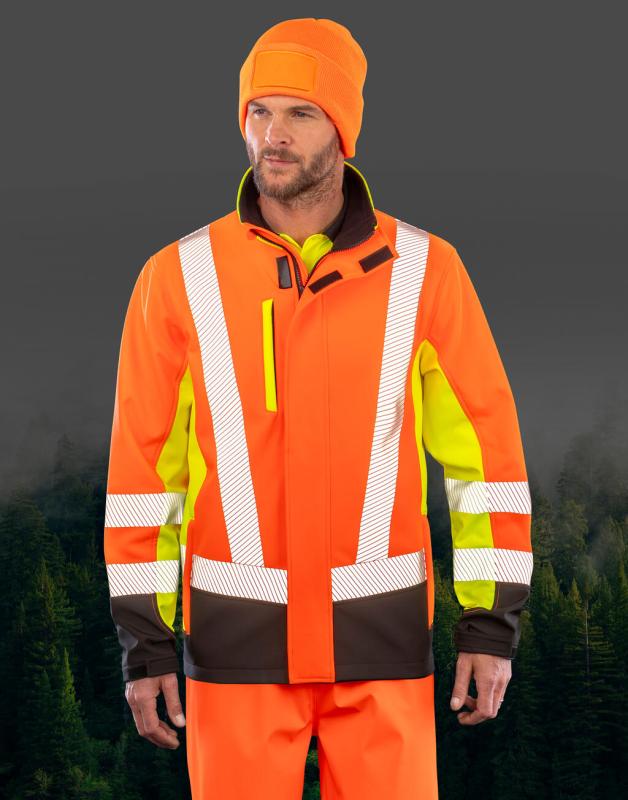 Recycled 3-Layer Printable 3-Tone Safety Softshell 1