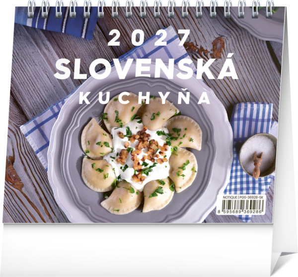 NOTIQUE Stolový kalendár Slovenská kuchyňa 2027, 16,5 x 13 cm