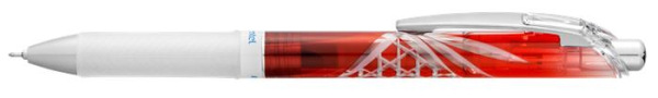 Gélové pero, 0,25 mm, stláčací mechanizmus, PENTEL "EnerGel BLN75 Kiriko, Rokkaku Kagome", 1