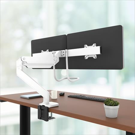 Držiak na monitory pre dva monitory, FELLOWES „Eppa™ Crossbar“, biely 3