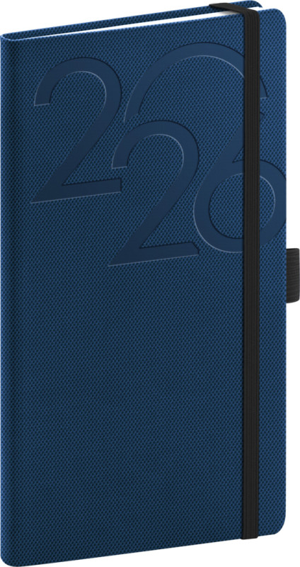 NOTIQUE Vreckový diár Ajax 2026, modrý, 9 x 15,5 cm