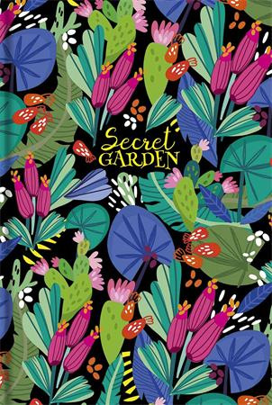 Poznámkový zošit, A5, linajkový, 80 listov, SHKOLYARYK "Secret Garden", mix 1