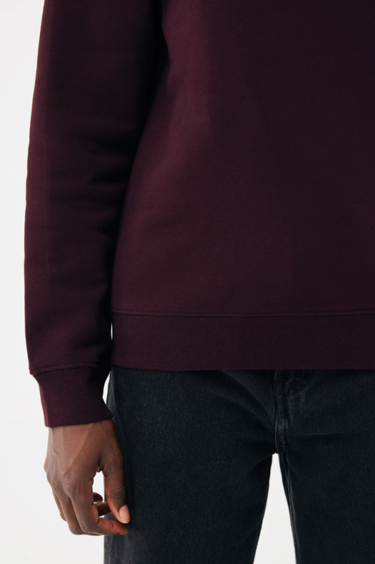 IQONIQ Toria Unisex mikina s okrúhl. výstrihom z rec. bavlny merlot XXL 16