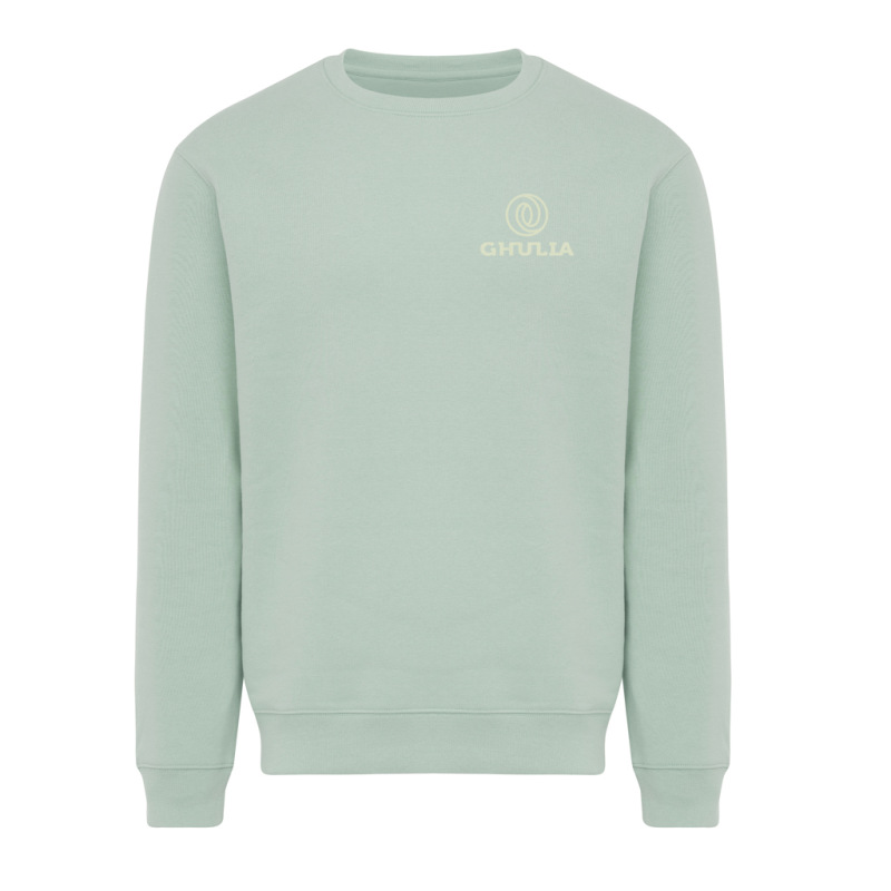 IQONIQ Toria Unisex mikina s okrúhl. výstrihom z rec. bavlny Iceberg green XXL 4
