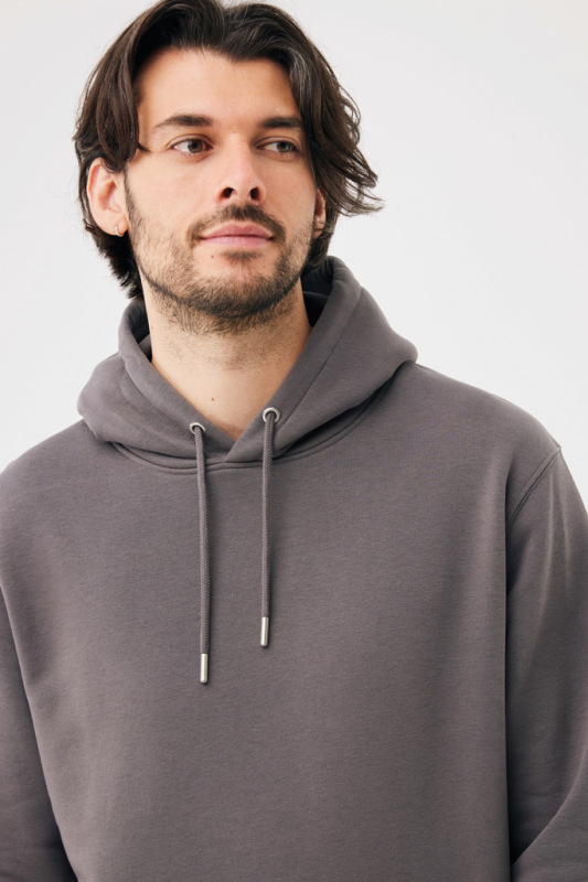 IQONIQ Joshua Unisex mikina s kapucňou z rec. bavlny antracitová M 14