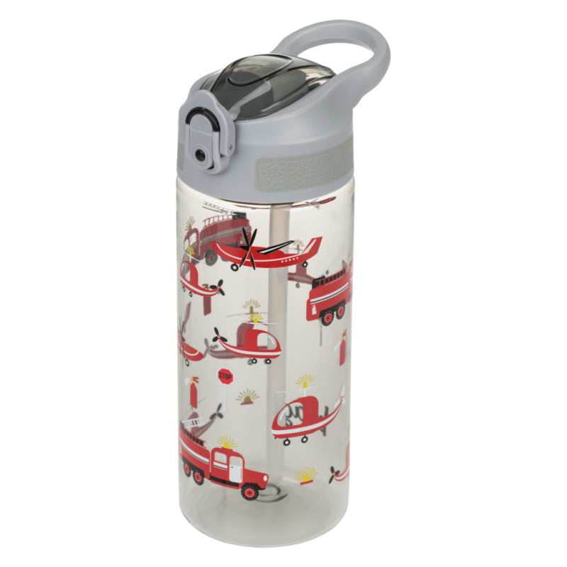 BAAGL Tritanová fľaša na nápoje so slamkou Záchranári, 500 ml