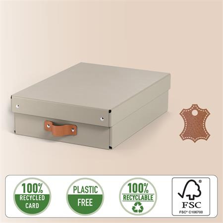 Úložný box, veľkosť M, nízky, LEITZ "Puro", pieskový 4