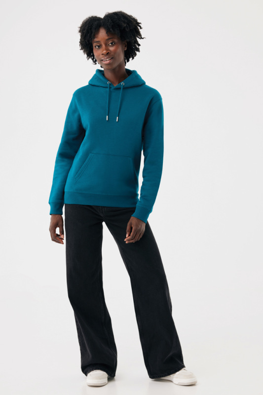 IQONIQ Joshua Unisex mikina s kapucňou z rec. bavlny dark teal XXL 11