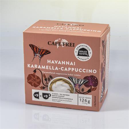 Kávové kapsule, kompatibilné s Dolce Gusto, 9 ks, CAFE FREI "Havannai karamella-cappuccino