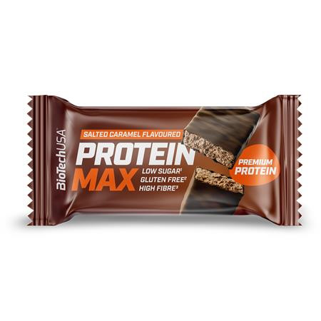 Proteínová tyčinka, bezlepková, 45 g, BIOTECH USA "Protein Max", slaný karamel 1