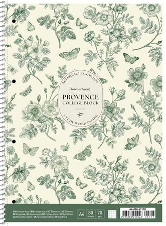 Špirálový zošit, A4+, štvorčekový, 80 listov, SHKOLYARYK "Provence", mix 2