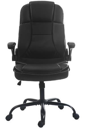 . Kancelárska stolička, textilná koža, sklopná lakťová opierka, "Cotinental", čierna