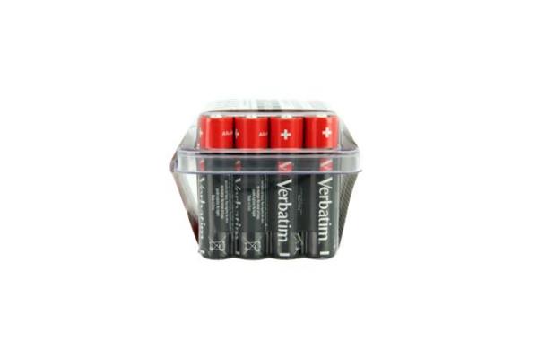 Batéria, AA, alkalická, 24 ks, VERBATIM