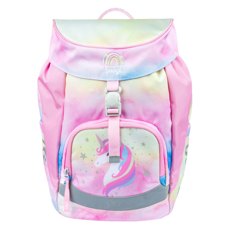 BAAGL SADA 5 Airy Rainbow Unicorn: batoh, peračník, vrecko, peňaženka, dosky