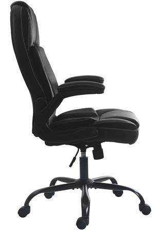 . Kancelárska stolička, textilná koža, sklopná lakťová opierka, "Cotinental", čierna