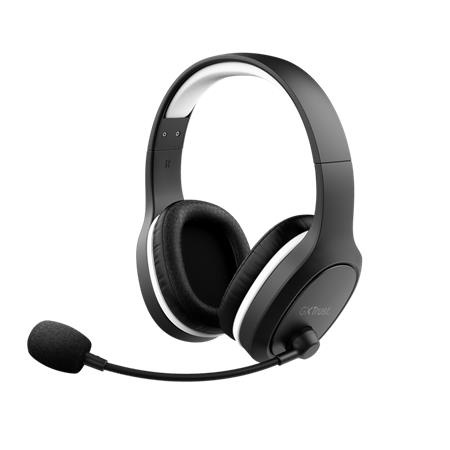 Náhlavné slúchadlá, bezdrôtové, s mikrofónom, gaming, TRUST "GXT391 Thian", čierna-biela 1