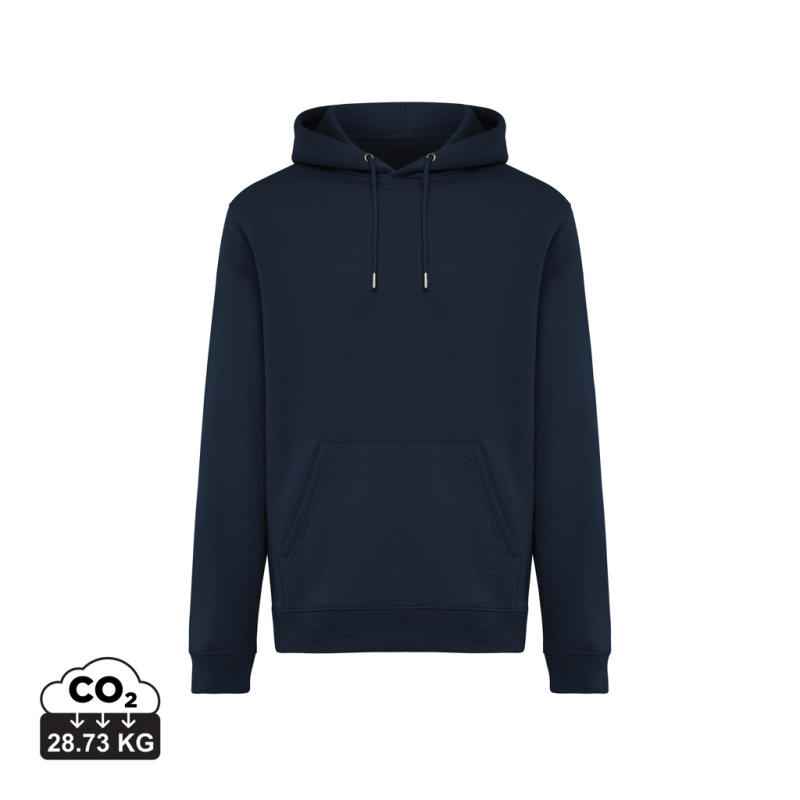 IQONIQ Joshua Unisex mikina s kapucňou z rec. bavlny námornícka modrá XL