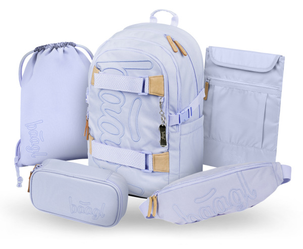 BAAGL SADA 5 Skate Lilac: batoh, peračník, vrecko, ľadvinka, obal na notebook