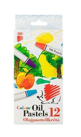 Olejové kriedy, ICO "Ježko", 12 rôznych farieb