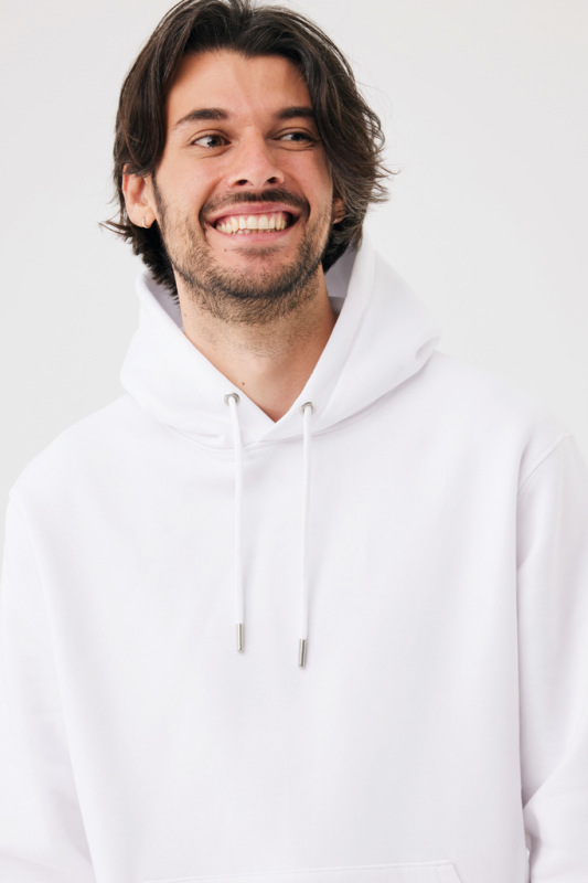 IQONIQ Joshua Unisex mikina s kapucňou z rec. bavlny recycled white S 15