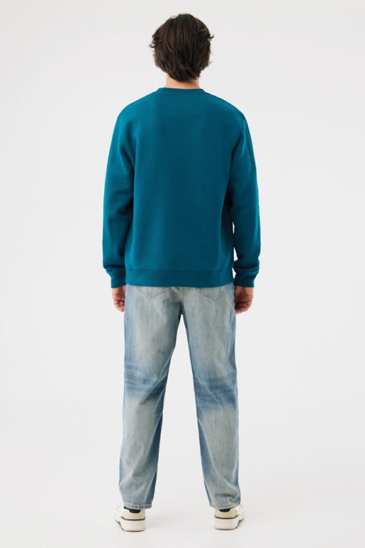 IQONIQ Toria Unisex mikina s okrúhl. výstrihom z rec. bavlny dark teal XS 12